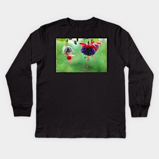 Flashy Fuschias Kids Long Sleeve T-Shirt